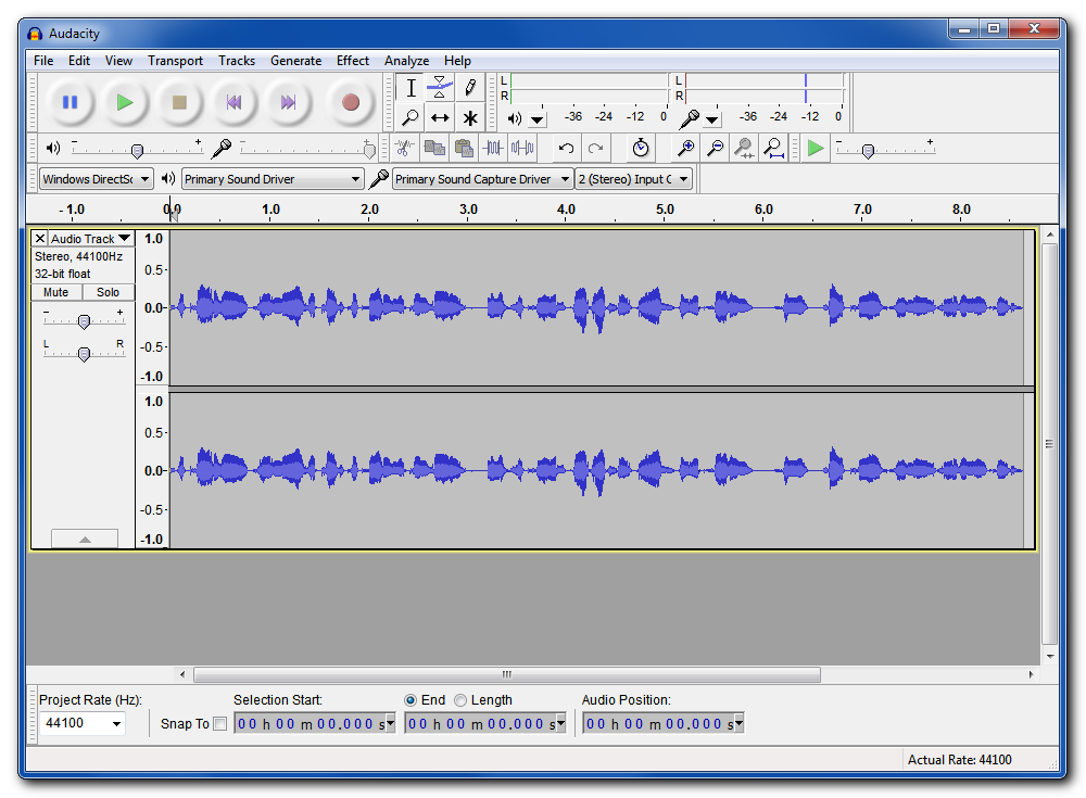 Audacity screenshot