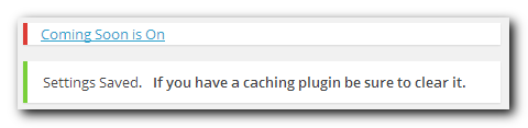 Coming Soon plugin enabled in Wordpress