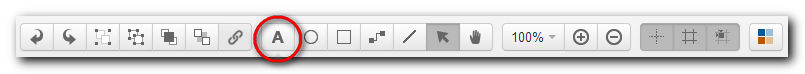 The text toolbar item