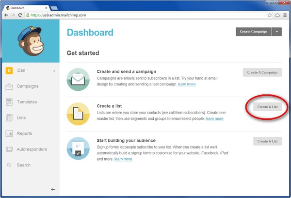 Getting started with Mailchimp