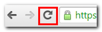 The reload button in Google Chrome