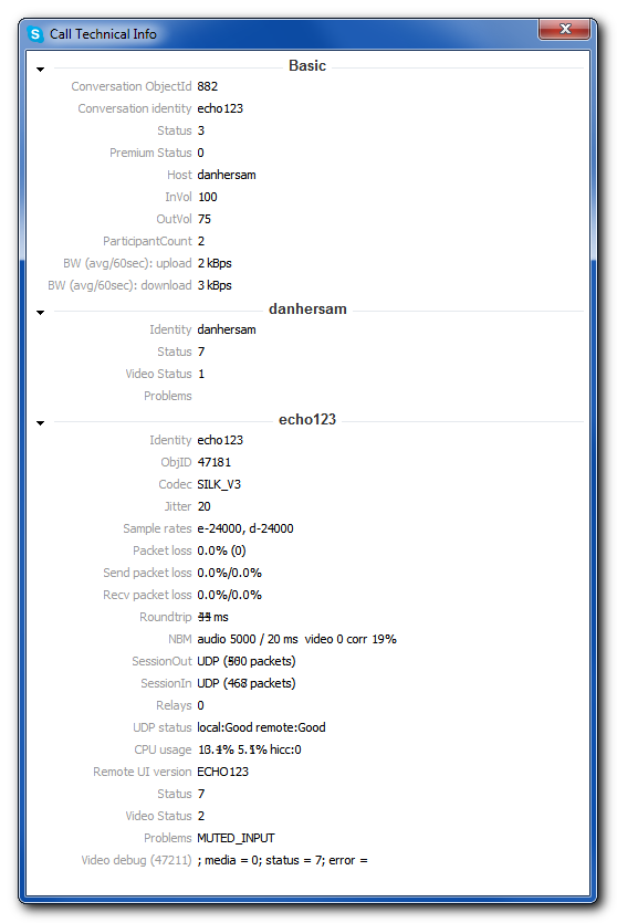 Skype technical info