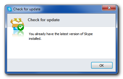 Skype check for update