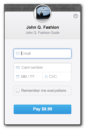 Stripe's checkout screen