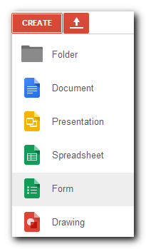 Create form menu