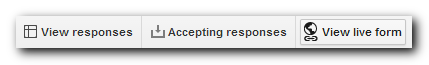 Responses and live form toolbar