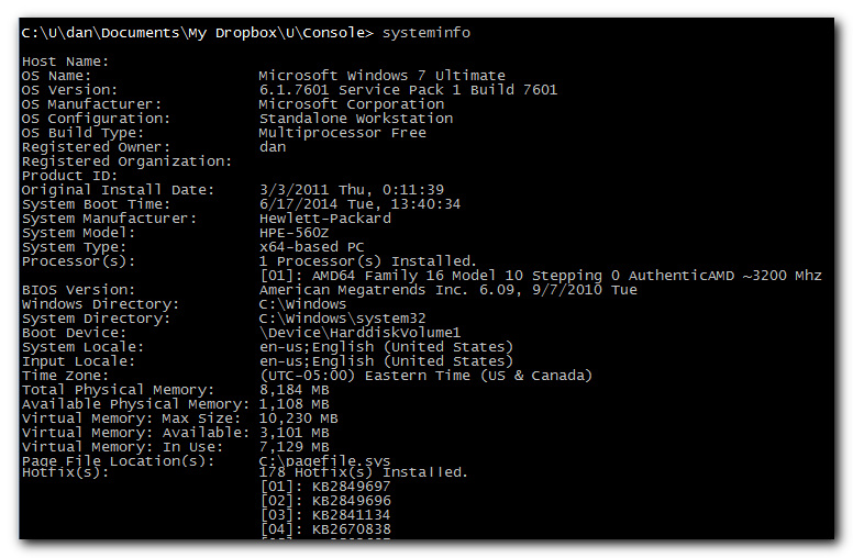 System Information CLI